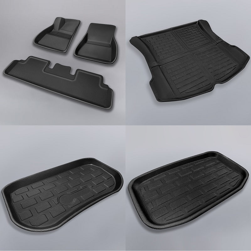 4 Stuks Auto Lederen Vloermatten All Weather Antislip Interieur Accessoires voor-Tesla Model S 2012-2015,D-coffee 4 Stuks Auto Lederen Vloermatten All Weather Antislip Interieur Accessoires voor-Tesla Model S 2012-2015,D-coffee