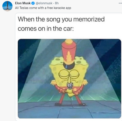 Tesla Will Be Equipped With A Free Karaoke Program