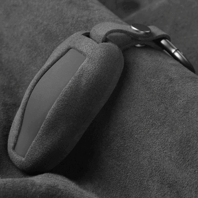Tesla Model 3/Y/XS Car Key Cover Alcantara Turned Fur Protective Case Key Case TOPCARS