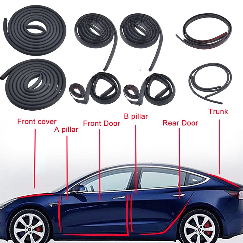 Model 3/Y/X/S Full Door Noise Reduction And Sound Insulation Sealing Strip top cars