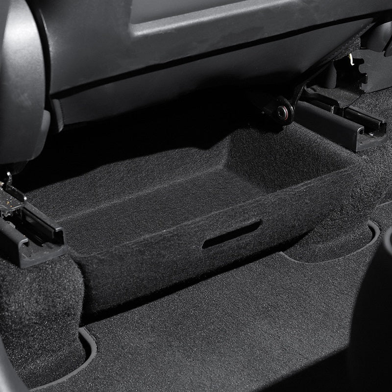 Under Seat Organizer Tray Flocking Storage Box for Tesla Model Y – TOPCARS