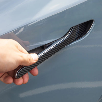 Carbon Fiber Door Style Handle Protectors For Telsa Model 3 & Y TOP CARS
