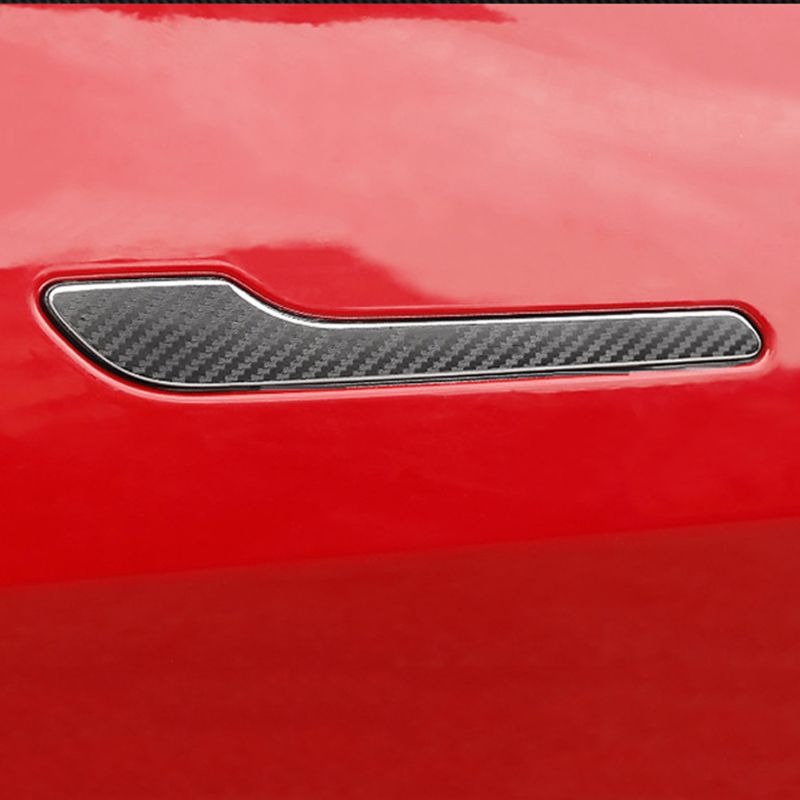 Carbon Fiber Door Style Handle Protectors For Telsa Model 3 & Y TOP CARS