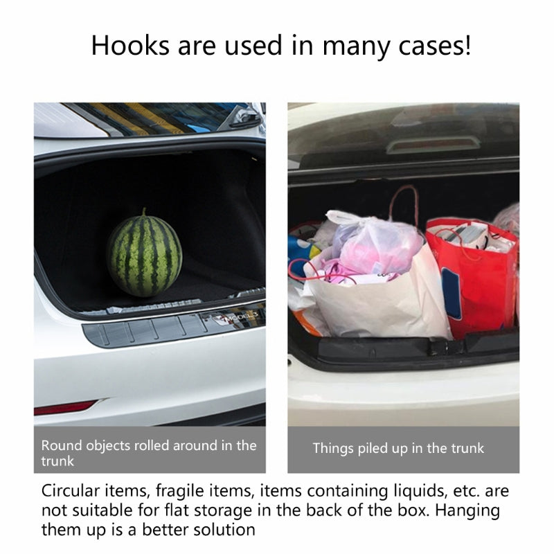 BASENOR Tesla Model 3 Trunk Grocery Bag Hook Trunk Hook Accessories  2016-2024 GEN 2