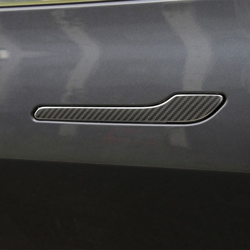 Carbon Fiber Door Style Handle Protectors For Telsa Model 3 & Y TOP CARS