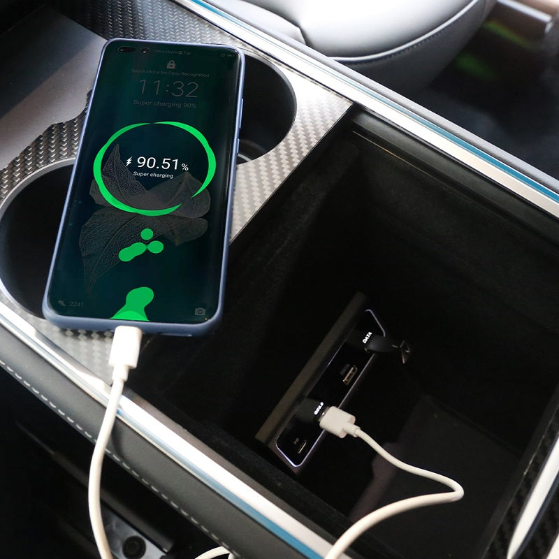 Tesla Model 3 & Y USB Hub Center Console Adapter top cars