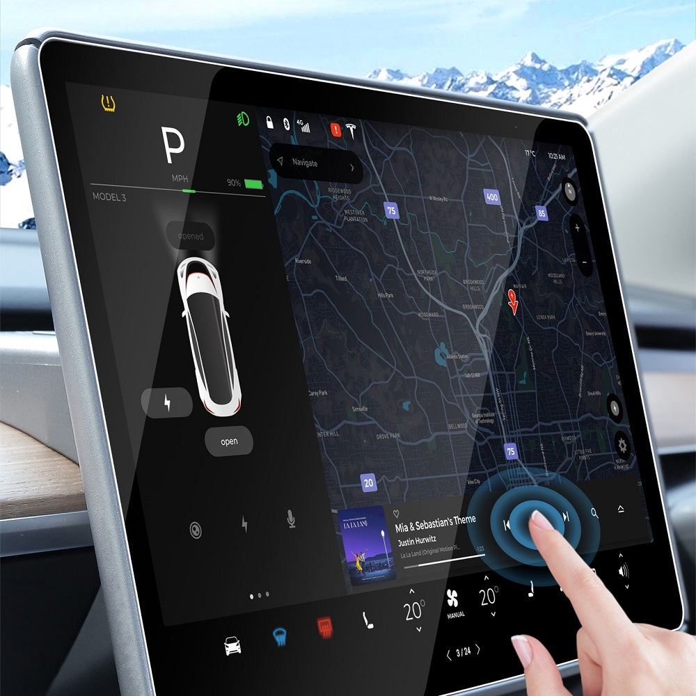 GAFAT Tesla Model 3 Model Y 2017-2022 2023 15 Film de Protection d'Écran  en Verre Trempé pour Navigation, Model 3 Model Y 15 Infotainment System