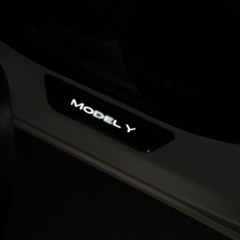 Model Y Illuminated Door Sills top cars