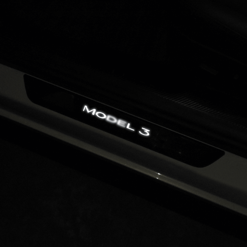 Model 3 Illuminated Door Sills top cars