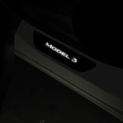 Model 3 Illuminated Door Sills top cars