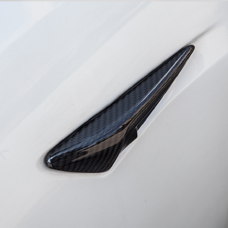 Tesla Model 3 & Y Real Carbon Fiber Side Camera Turn Signal Covers TOP CARS