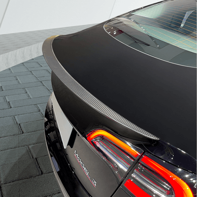 Real Molded Carbon Fiber Spoiler for Tesla Model 3 top cars