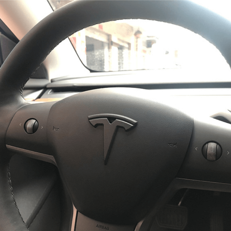 For Tesla Model 3 Y Steering Wheel+Front+Rear Trunk Logo Sticker Cover  Decals