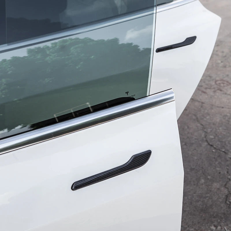 Real Carbon Fiber Door Handle Cover for Tesla Model 3 & Y TOPCARS