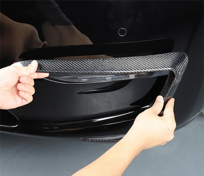 Tesla Model 3 Real Carbon Fiber Fog Light Canards/Eyelids TOPCARS