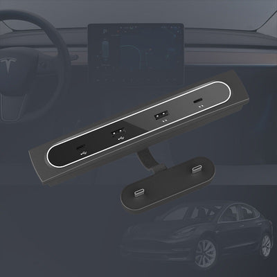 Tesla Model 3 & Y USB LED Hub Compatible Docking Station TOPCARS