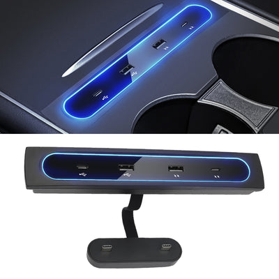 Tesla Model 3 & Y USB LED Hub Compatible Docking Station TOPCARS